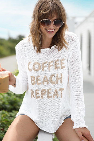 Women's Coffee Beach Rollneck Cotton Sweater's | Wooden Ships Knits