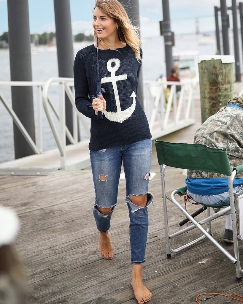 Wooden Ships buy ANCHOR RUANA SWEATER