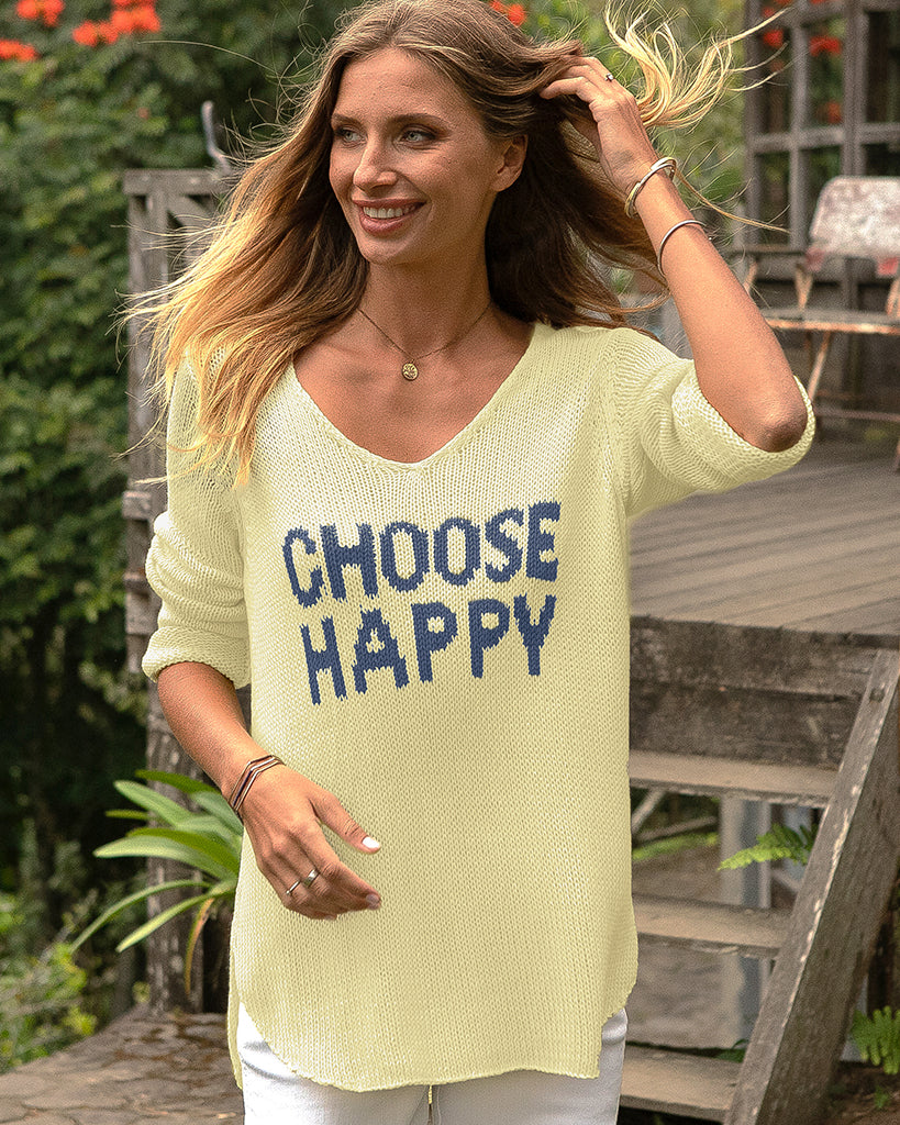 CHOOSE HAPPY V COTTON