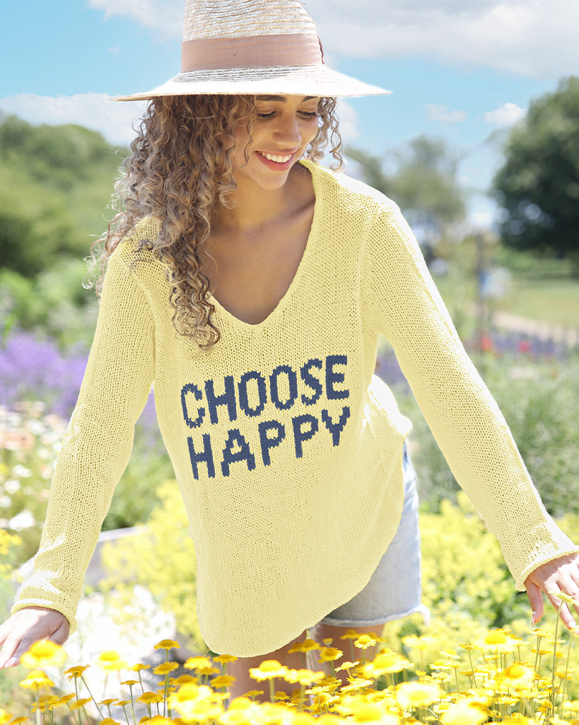 CHOOSE HAPPY V COTTON