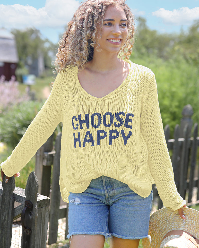 CHOOSE HAPPY V COTTON